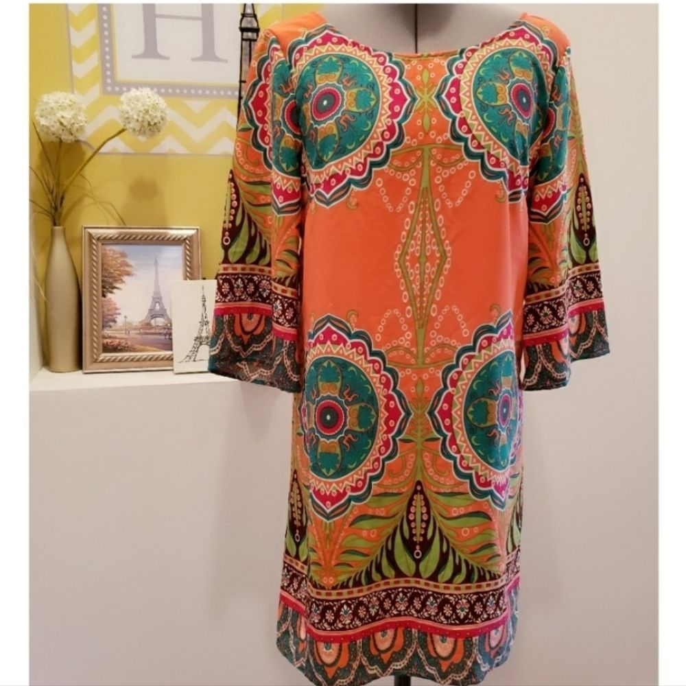 PInk Owl Apparel Colorful Lightweight Summer Dress Women's Size Small